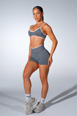 Club Athletica Impact Sculpt Seamless Crop Top Charcoal Grey