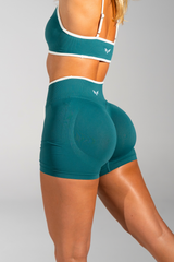 Club Athletica Impact Sculpt Seamless Shorts Teal Green
