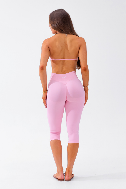 Club Athletica Capri Glute Contour Leggings Light Pink