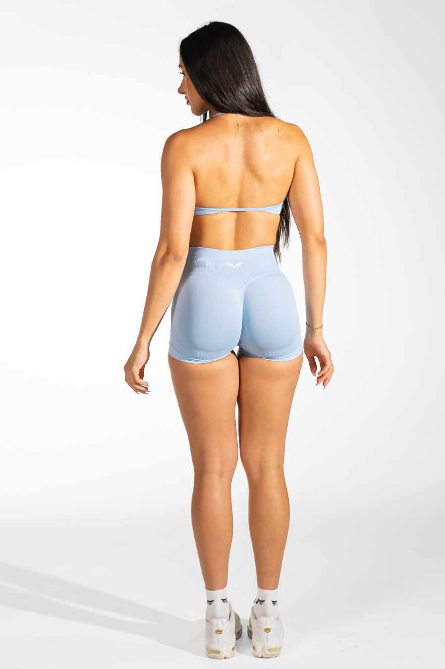 Club Athletica Dynamic Flex Scrunch Bum Booty Shorts Powder Blue