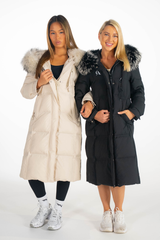 Classy Elegance Long-Down Puffer Jacket Black