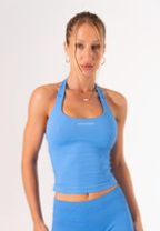 Club Athletica Flex Halter Tank Top Sky Blue