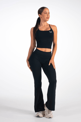 Classy Fold-Over Waistband Flare Leggings