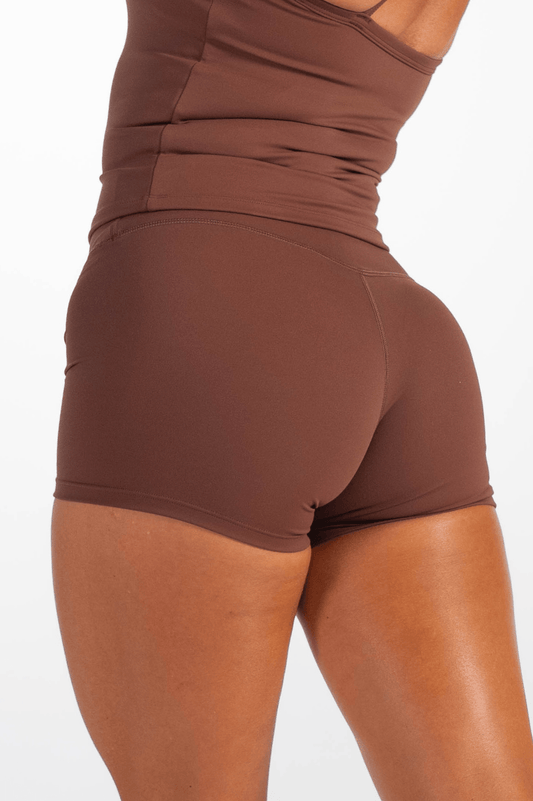 Classy Non-Scrunch Shorts Brown