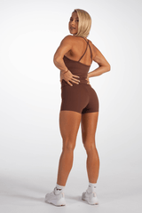 Classy Non-Scrunch Shorts Brown