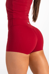 Classy Non-Scrunch Shorts Red