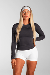 Classy Seamless Long Sleeve Compression Tee Charcoal Grey