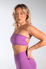Club Athletica Flex Backless Bandeau Amethyst Purple