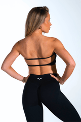 Club Athletica Flex Backless Bandeau Black