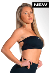 Club Athletica Flex Backless Bandeau Black