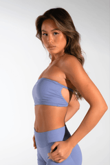Club Athletica Flex Backless Bandeau Moonstone Blue