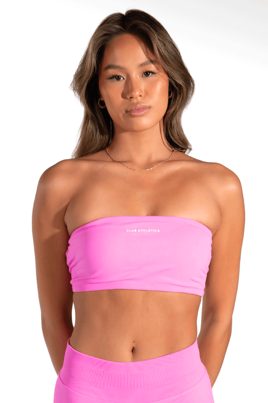 Club Athletica Flex Backless Bandeau Power Pink