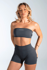 Club Athletica Flex Backless Bandeau Stone Grey