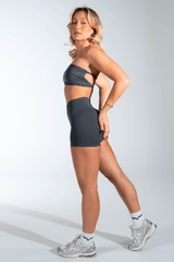 Club Athletica Flex Backless Bandeau Stone Grey