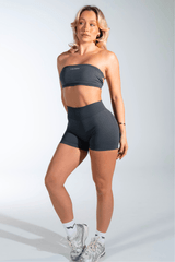 Club Athletica Flex Backless Bandeau Stone Grey