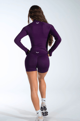 Club Athletica Flex Half-Zippy Long Sleeve Grape Purple