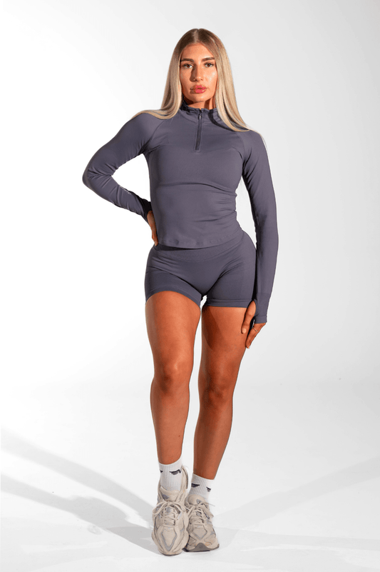 Club Athletica Flex Quarter Zip Long Sleeve Graphite
