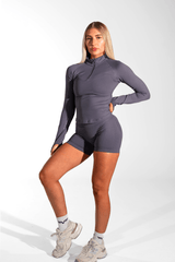 Club Athletica Flex Half-Zippy Long Sleeve Graphite