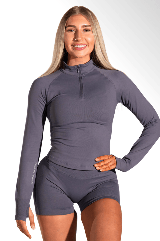 Club Athletica Flex Quarter Zip Long Sleeve Graphite