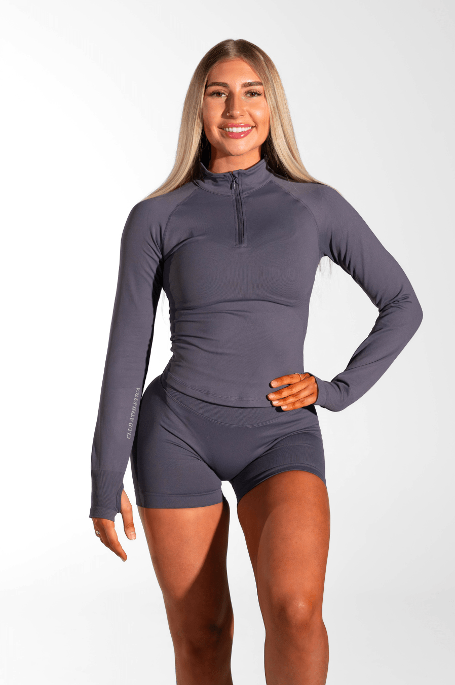 Club Athletica Flex Quarter Zip Long Sleeve Graphite
