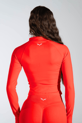 Club Athletica Flex Half-Zippy Long Sleeve Inferno Red