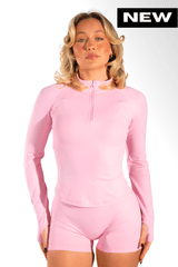 Club Athletica Flex Half-Zippy Long Sleeve Light Pink