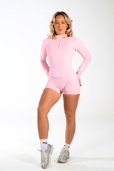 Club Athletica Flex Half-Zippy Long Sleeve Light Pink