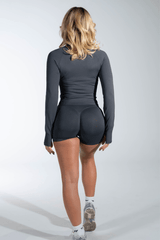 Club Athletica Flex Half-Zippy Long Sleeve Stone Grey