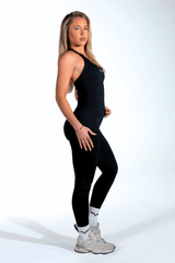Club Athletica Flex Halter Tank Top Black