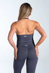 Club Athletica Flex Halter Tank Top Graphite Purple