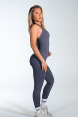 Club Athletica Flex Halter Tank Top Graphite Purple