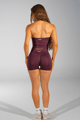 Club Athletica Flex Halter Tank Top Mocha Velvet