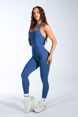 Club Athletica Flex Halter Tank Top Navy Blue
