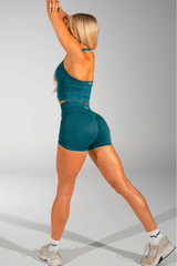 Club Athletica Flex Halter Tank Top Pine Green