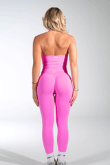 Club Athletica Flex Halter Tank Top Power Pink