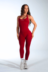 Club Athletica Flex Halter Tank Top Red