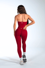 Club Athletica Flex Halter Tank Top Red