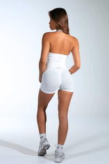 Club Athletica Flex Halter Tank Top White