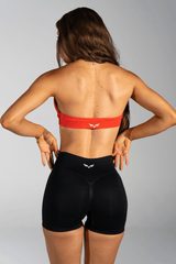Club Athletica Flex Seamless Halter Sports Bra Inferno Red