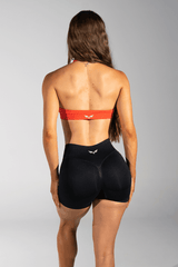 Club Athletica Flex Seamless Halter Sports Bra Inferno Red