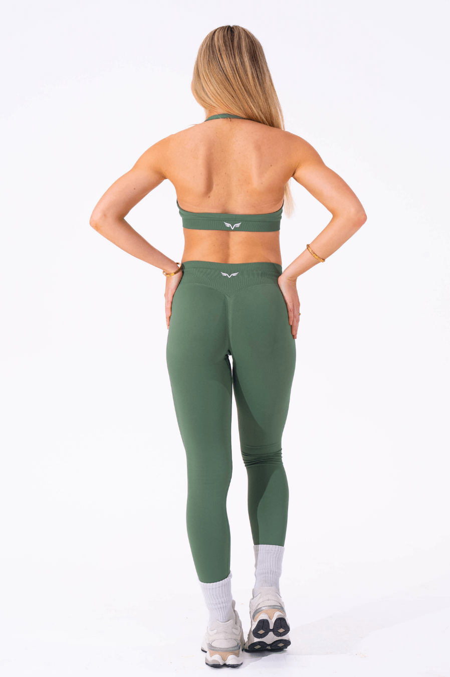 Club Athletica Flex Seamless Scrunch Leggings Army Green