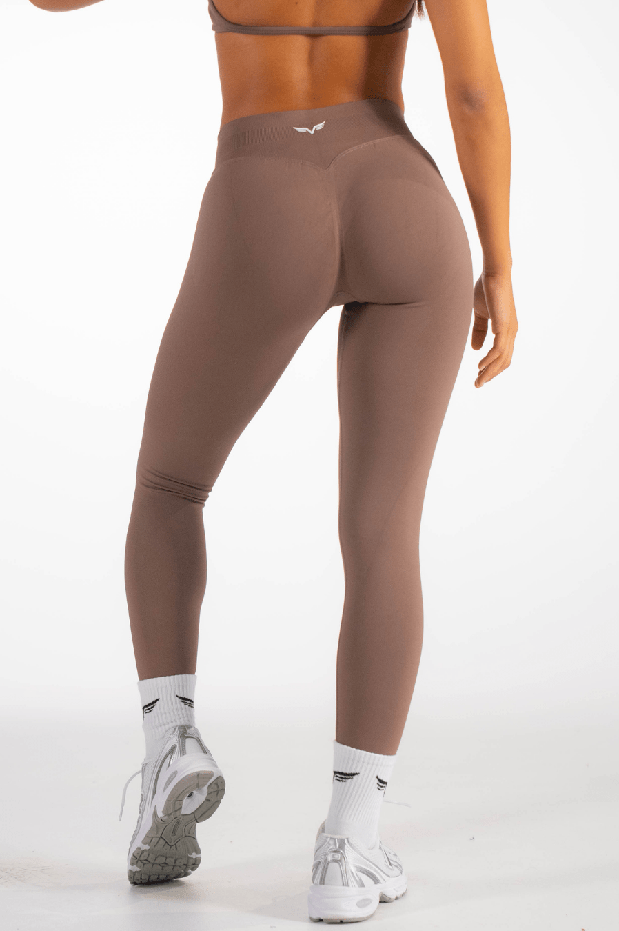 Club Athletica Flex Seamless Scrunch Leggings Coffee Brown