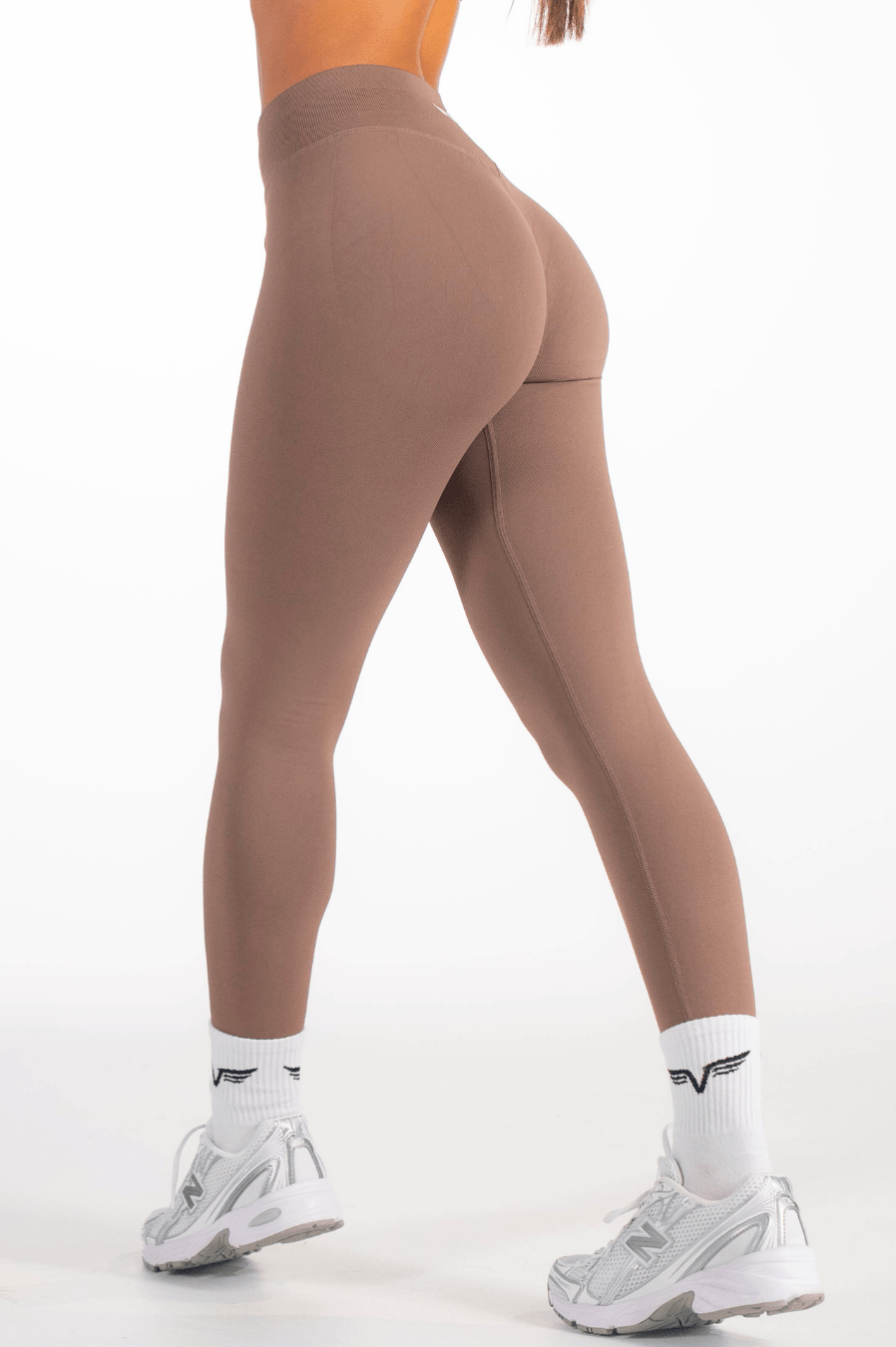 Club Athletica Flex Seamless Scrunch Leggings Coffee Brown