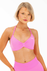 Club Athletica Flex Seamless Ruched Crop Top Power Pink
