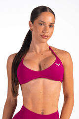 Club Athletica  Flex Seamless Ruched Crop Top Raspberry