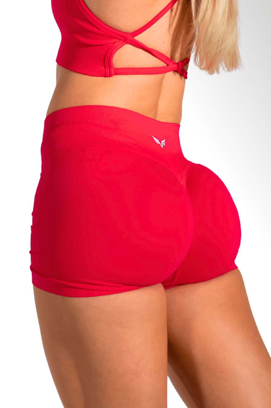Club Athletica Flex Seamless Scrunch Shorts Cherry Pink