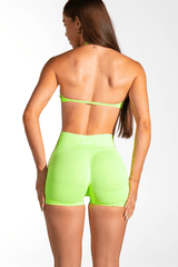 Club Athletica Flex Seamless Shorts Splice Green