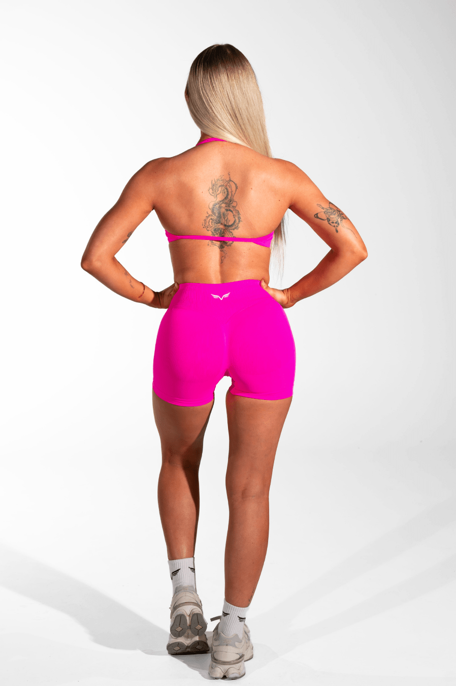 Club Athletica Flex Seamless Scrunch Shorts Neon Pink