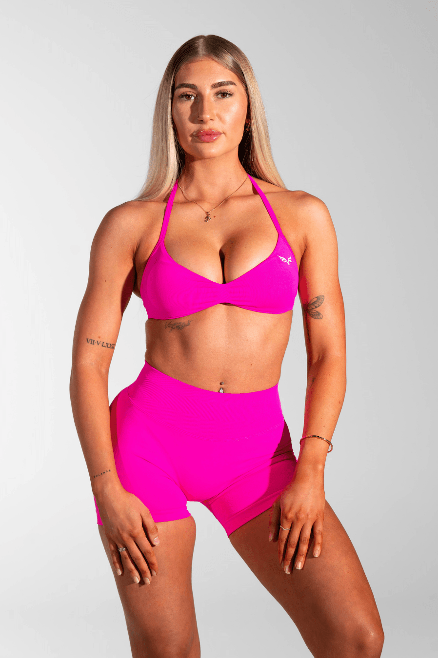 Club Athletica Flex Seamless Scrunch Shorts Neon Pink