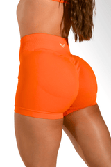 Club Athletica Flex Seamless Shorts Orange Glow